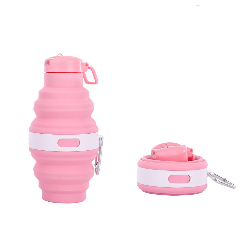 Damen Trinkflasche Sport Faltbar mit Karabiner 3