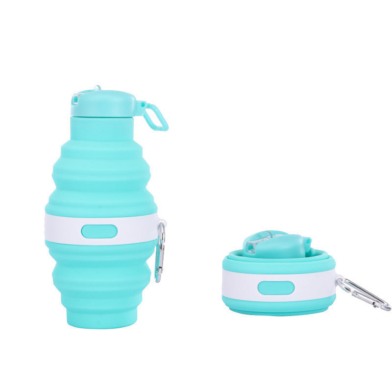 Damen Trinkflasche Sport Faltbar mit Karabiner 4