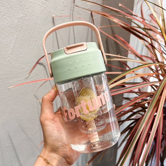 Damen Trinkflasche Sport mit Fruchtfilter für Aromatisiertes Wasser 1