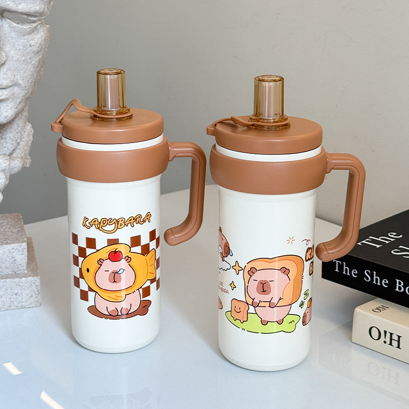 Damen Trinkflasche Sport mit Tragegriff und Tierdesign 3