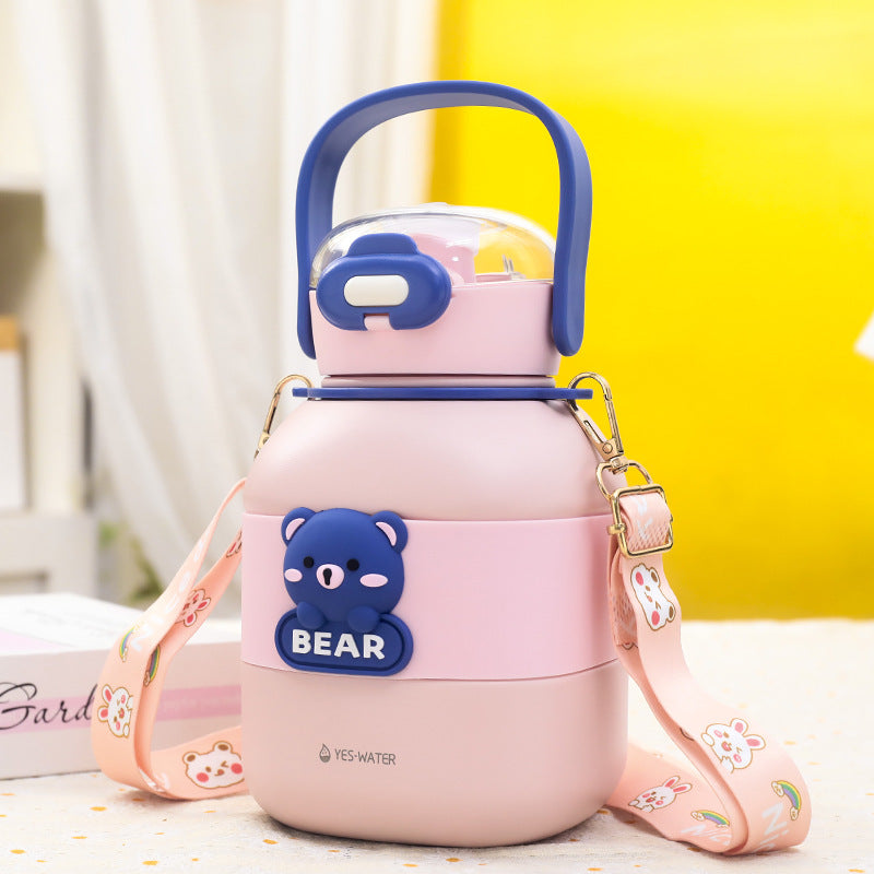 Damen Trinkflasche mit Bärenmotiv 0