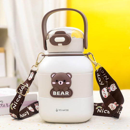 Damen Trinkflasche mit Bärenmotiv 7