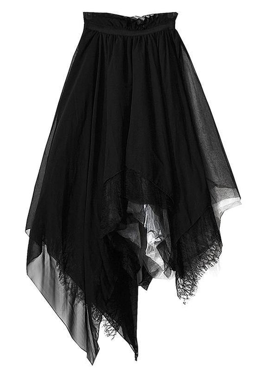Damen Tüllrock mit asymmetrischem Design 4
