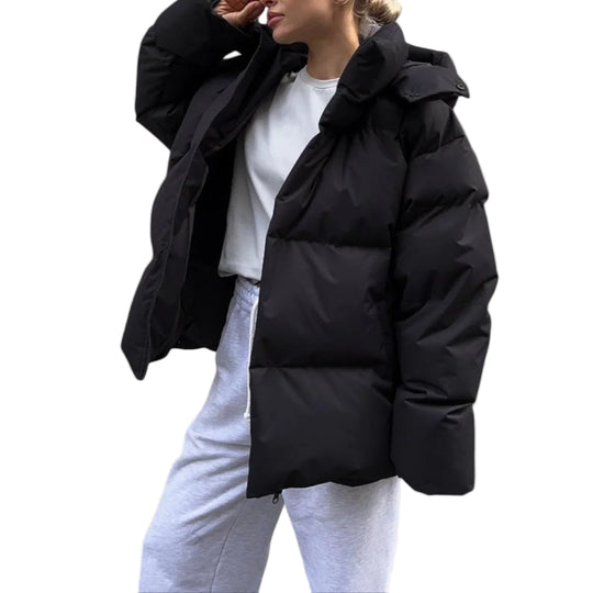 Damen Übergroße Pufferjacke Stilvoll 0