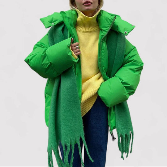 Damen Übergroße Pufferjacke Stilvoll 3