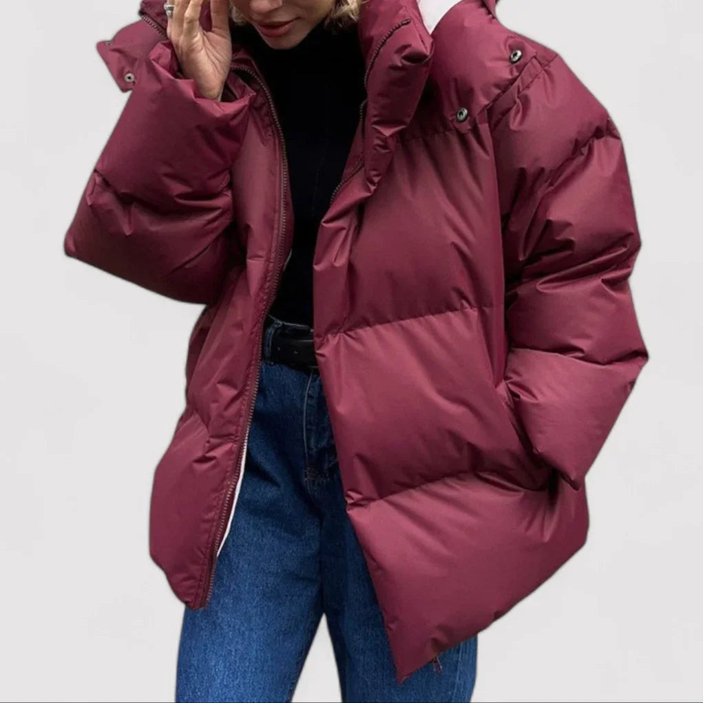 Damen Übergroße Pufferjacke Stilvoll 4