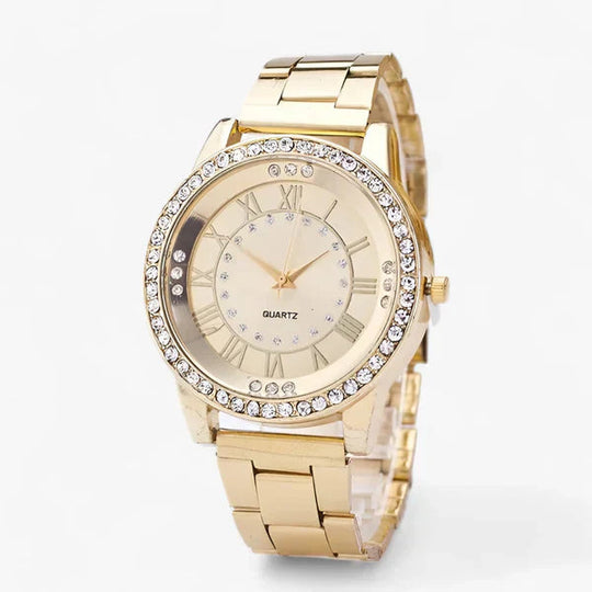 Damen Uhr mit Diamanten und Stahlarmband 1