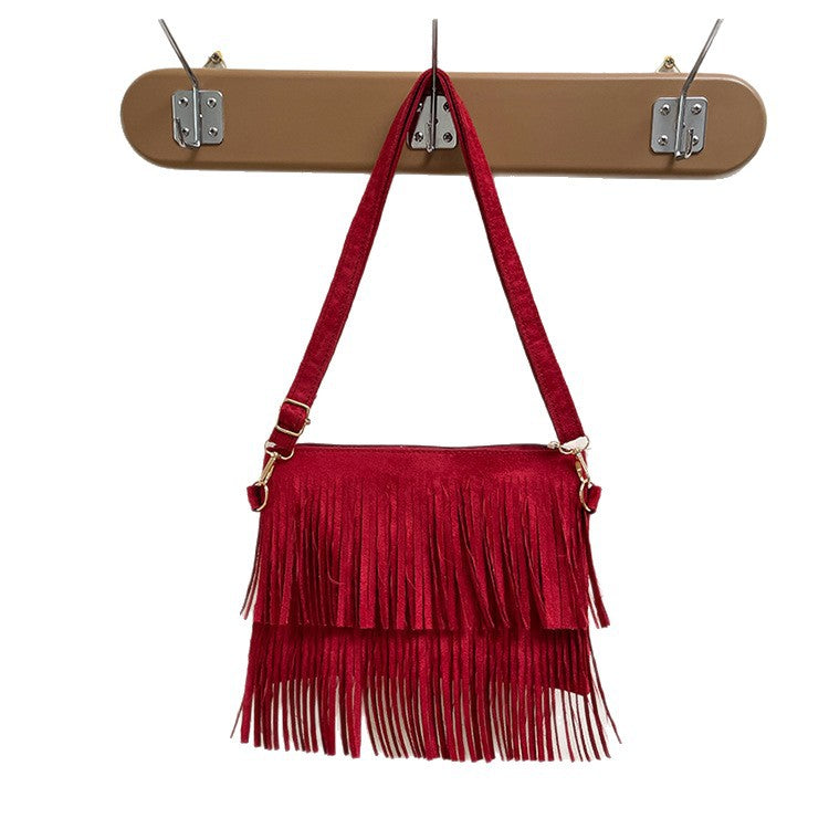 Damen Umhängetasche mit Fransen im Boho-Stil 5