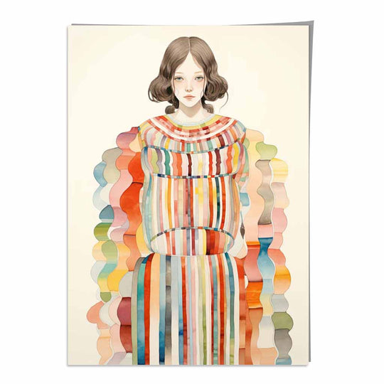 Damen Wandkunst Abstrakt Bunt Modernes Design 0