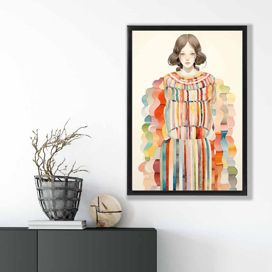 Damen Wandkunst Abstrakt Bunt Modernes Design 1