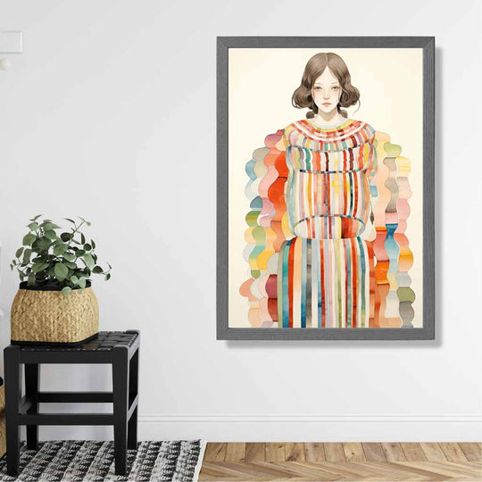 Damen Wandkunst Abstrakt Bunt Modernes Design 2
