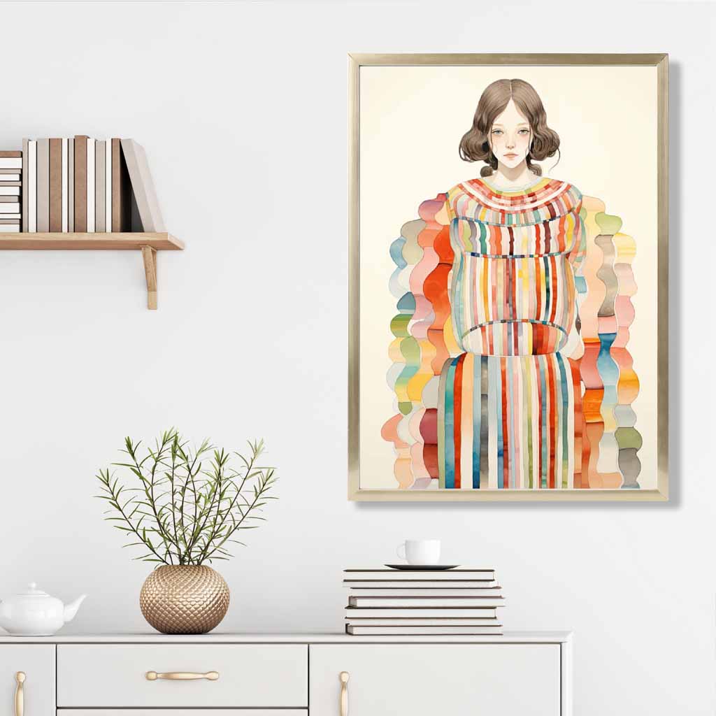 Damen Wandkunst Abstrakt Bunt Modernes Design 3