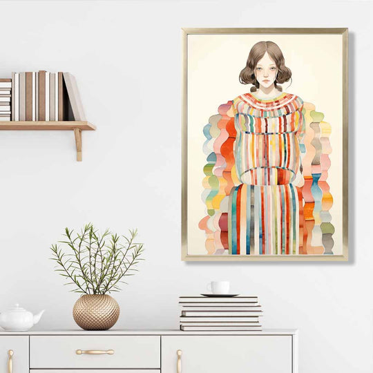 Damen Wandkunst Abstrakt Bunt Modernes Design 3