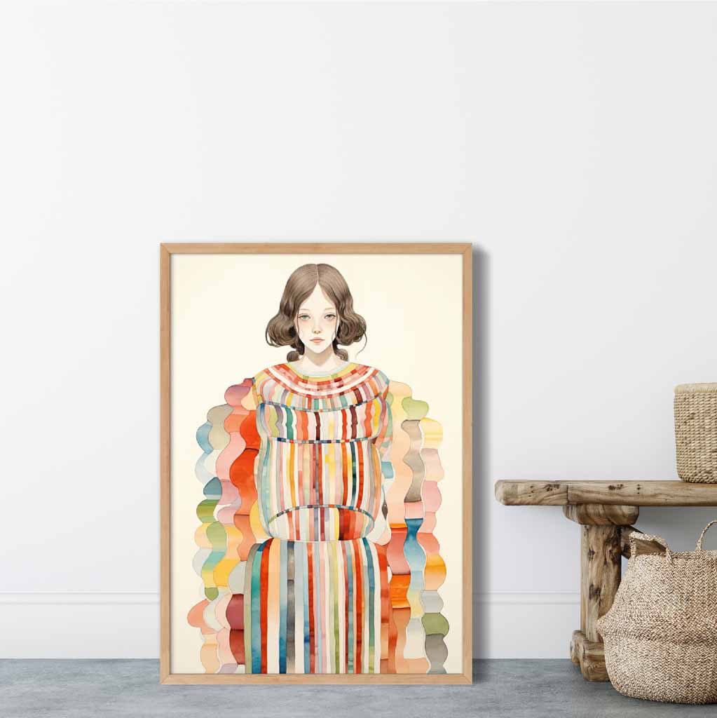 Damen Wandkunst Abstrakt Bunt Modernes Design 5