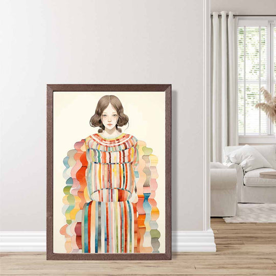 Damen Wandkunst Abstrakt Bunt Modernes Design 7