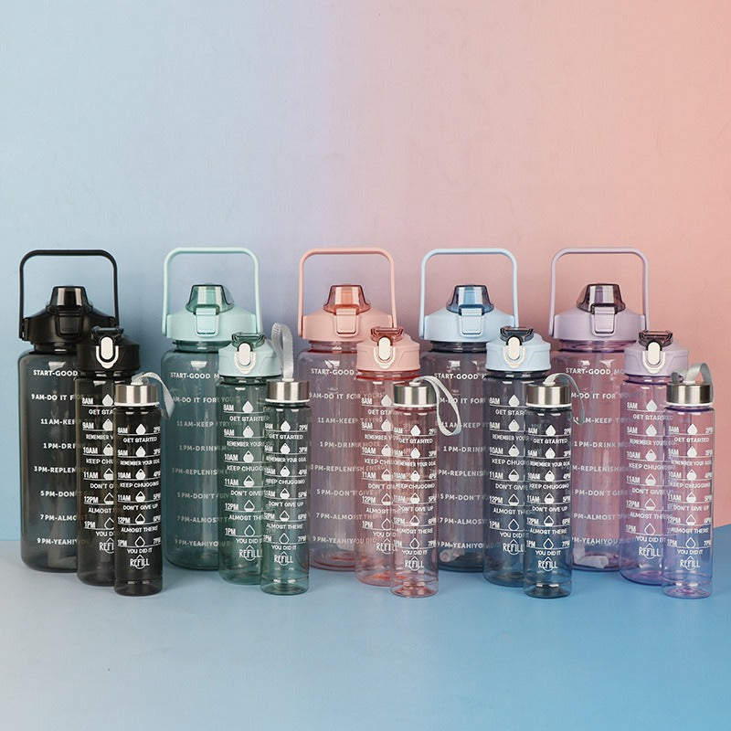 Damen Wasserflasche mit Motivationsmarkierungen 1