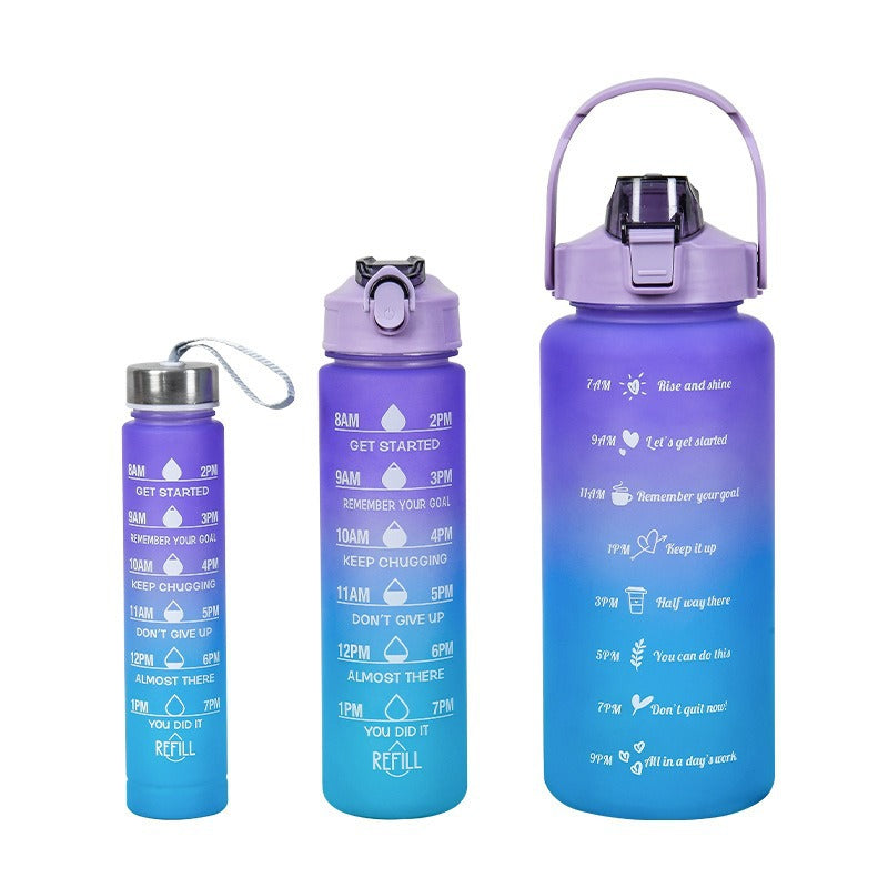 Damen Wasserflasche mit Motivationsmarkierungen 10