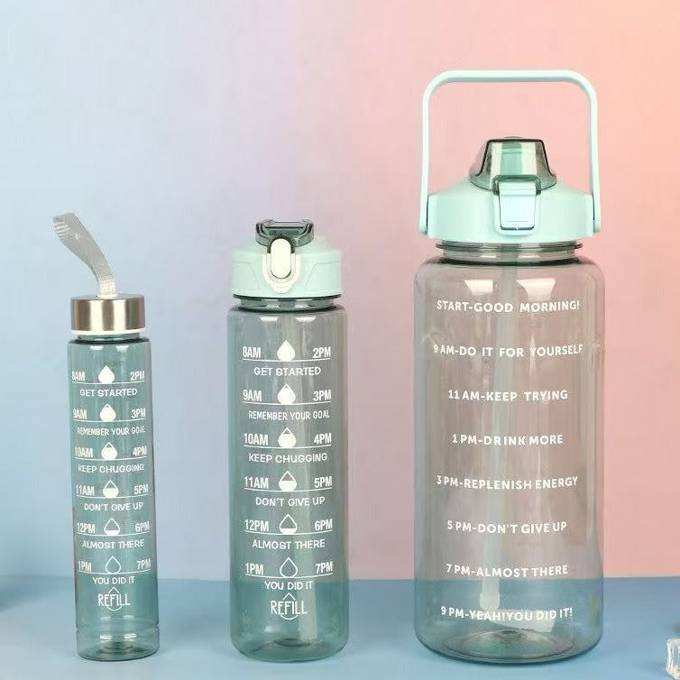 Damen Wasserflasche mit Motivationsmarkierungen 12
