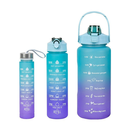 Damen Wasserflasche mit Motivationsmarkierungen 7