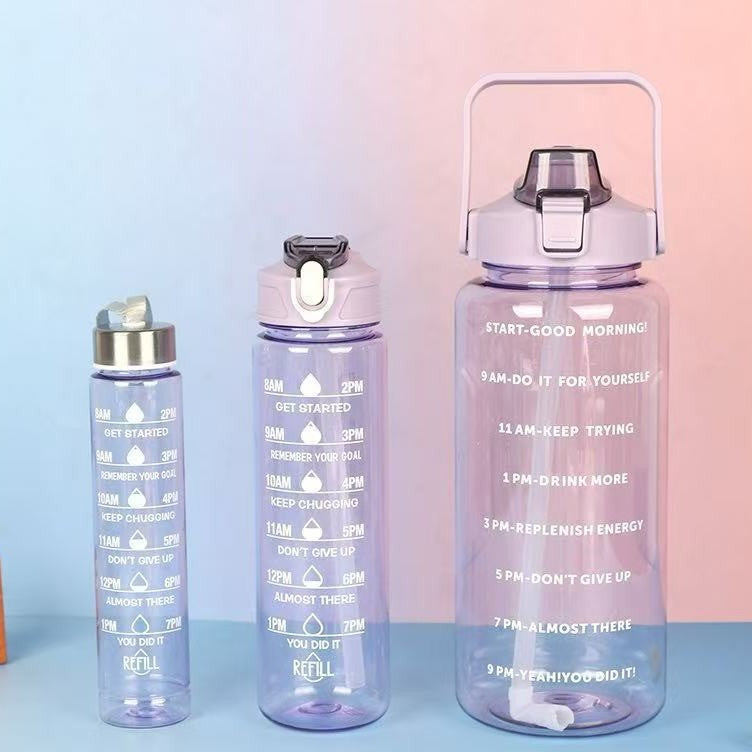 Damen Wasserflasche mit Motivationsmarkierungen 8