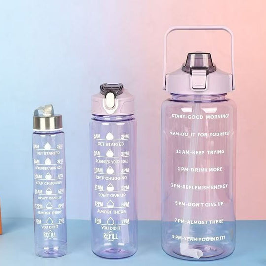 Damen Wasserflasche mit Motivationsmarkierungen 8