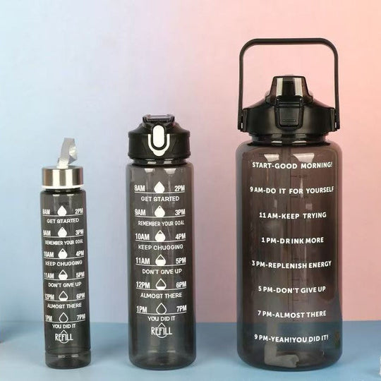Damen Wasserflasche mit Motivationsmarkierungen 9