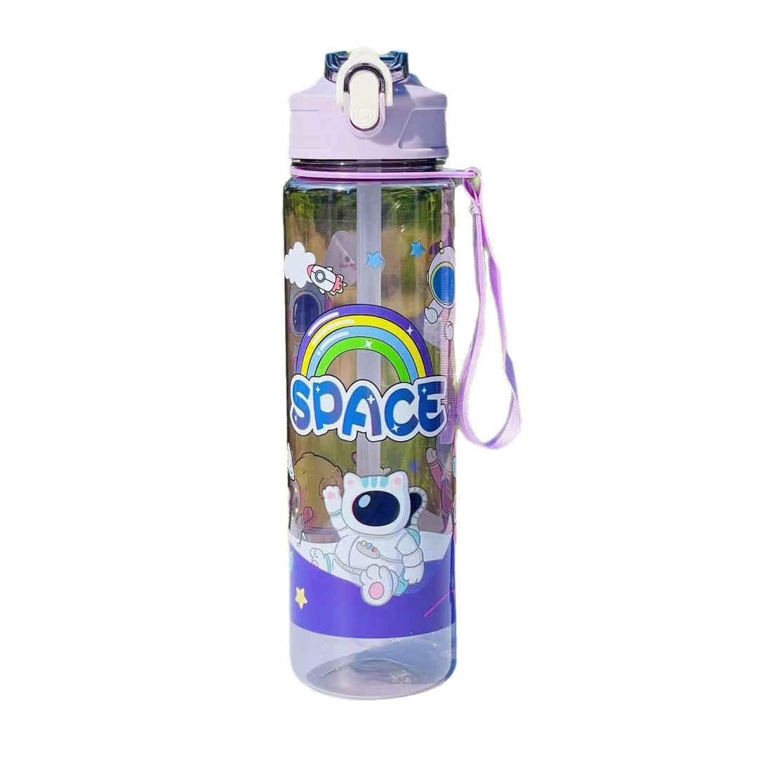 Damen Wasserflasche mit integriertem Strohhalm 5