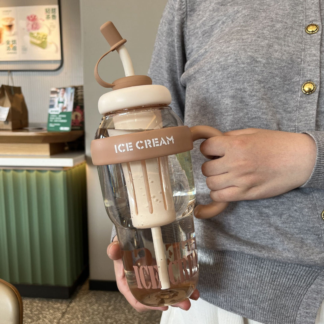 Damen Wasserflasche mit integriertem Strohhalm 7