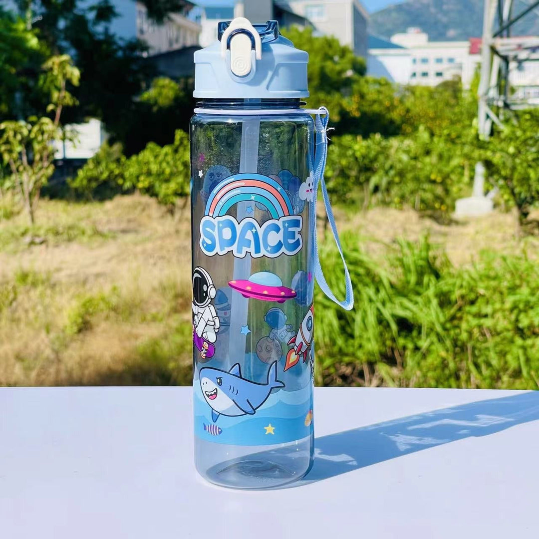 Damen Wasserflasche mit integriertem Strohhalm 8