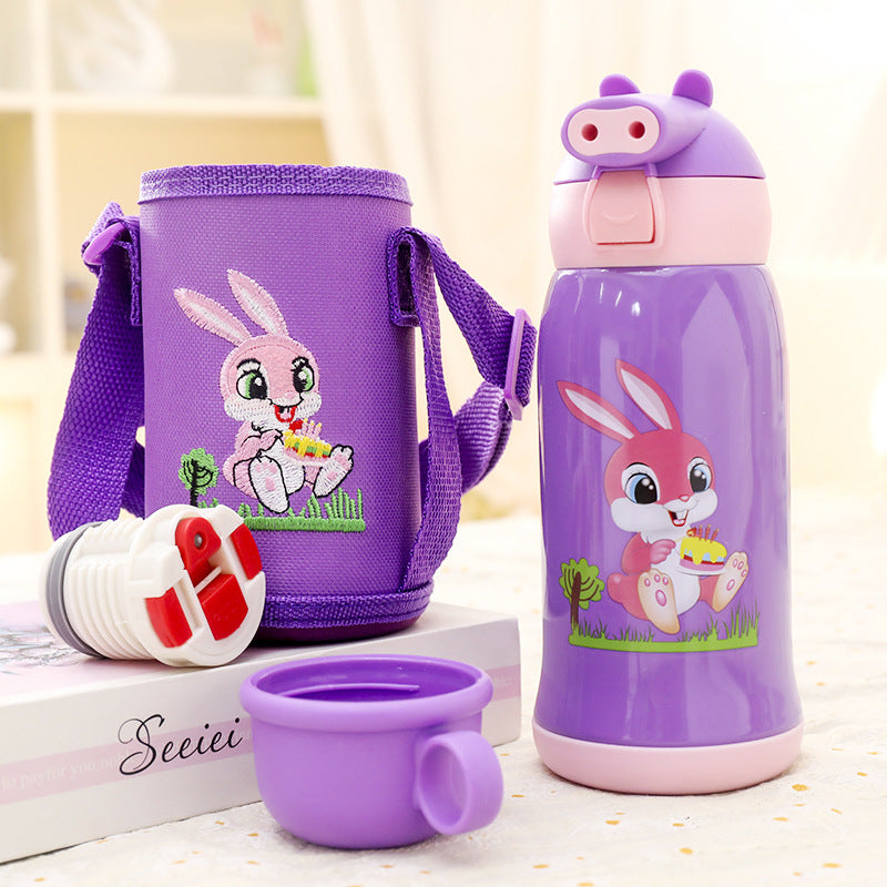 Damen Wasserflasche mit verspieltem Hasen-Design 0