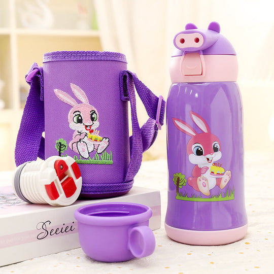 Damen Wasserflasche mit verspieltem Hasen-Design 0