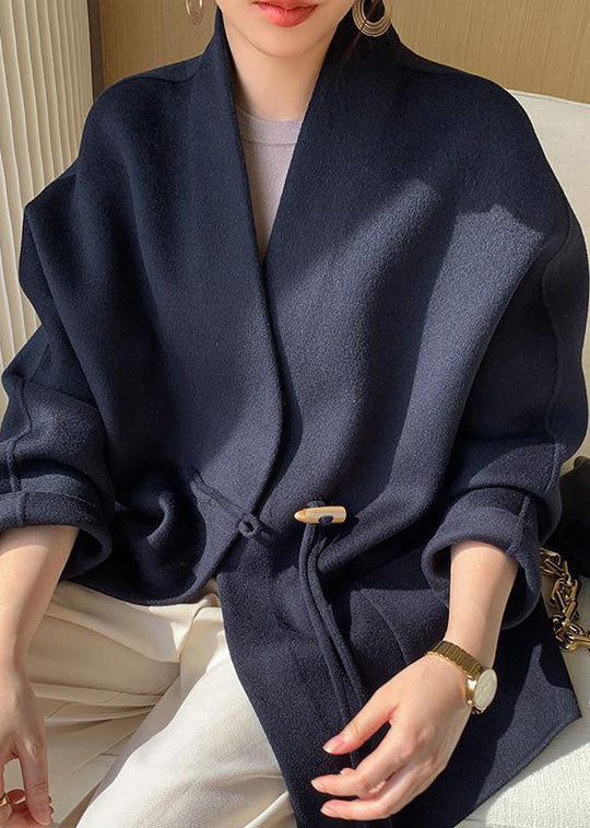 Damen Winter Mantel mit Übergroßen Taschen und Charmanten Quasten 0