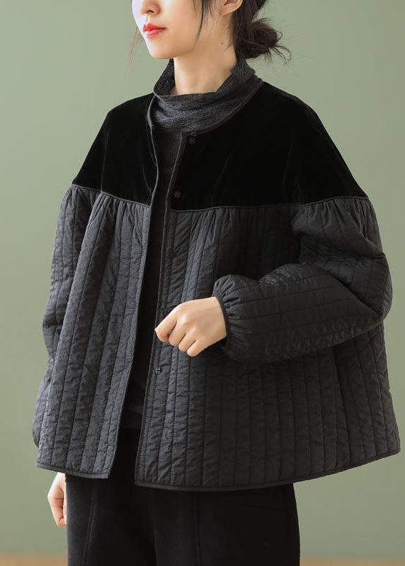 Damen Winterjacke Boho Stil mit O-Ausschnitt 0