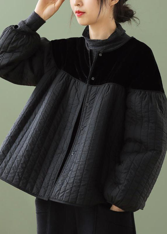 Damen Winterjacke Boho Stil mit O-Ausschnitt 1