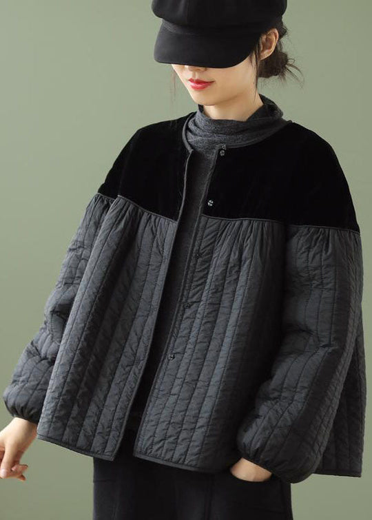 Damen Winterjacke Boho Stil mit O-Ausschnitt 2
