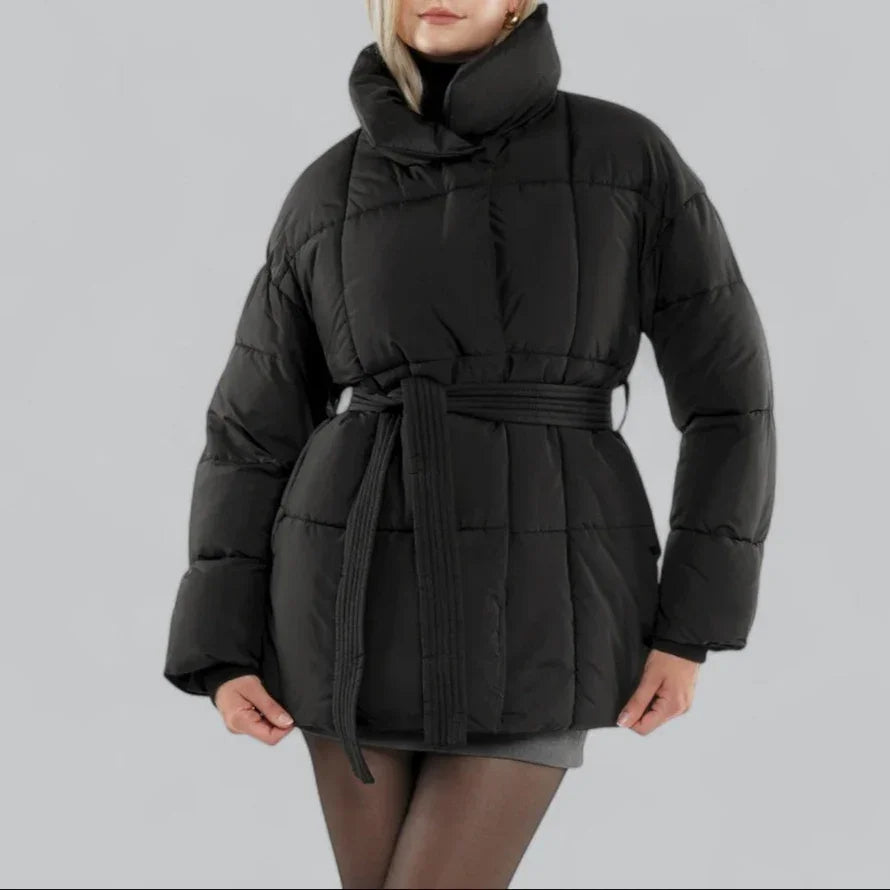 Damen Winterjacke Gürtelstil 1