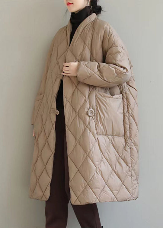 Damen Winterjacke mit Stehkragen und großen Taschen 2