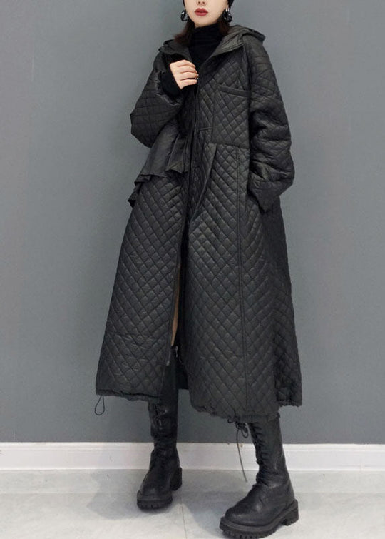Damen Wintermantel mit Kapuze und Taschen 1