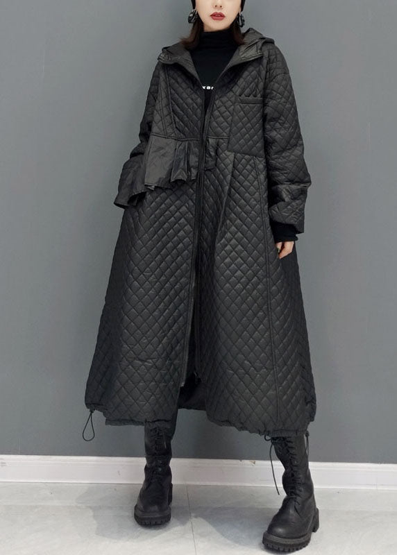 Damen Wintermantel mit Kapuze und Taschen 2