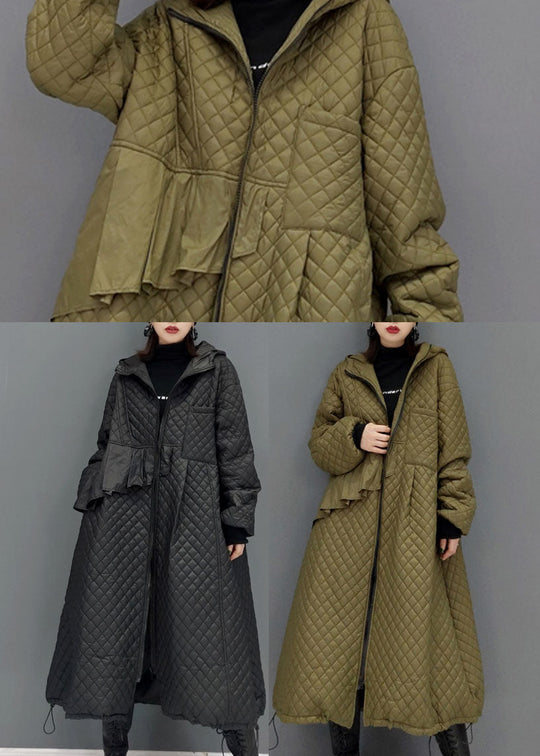 Damen Wintermantel mit Kapuze und Taschen 4