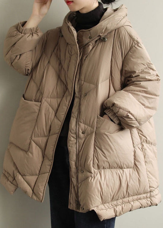 Damen Wintermantel mit Kapuze und Taschen für kalte Tage 0