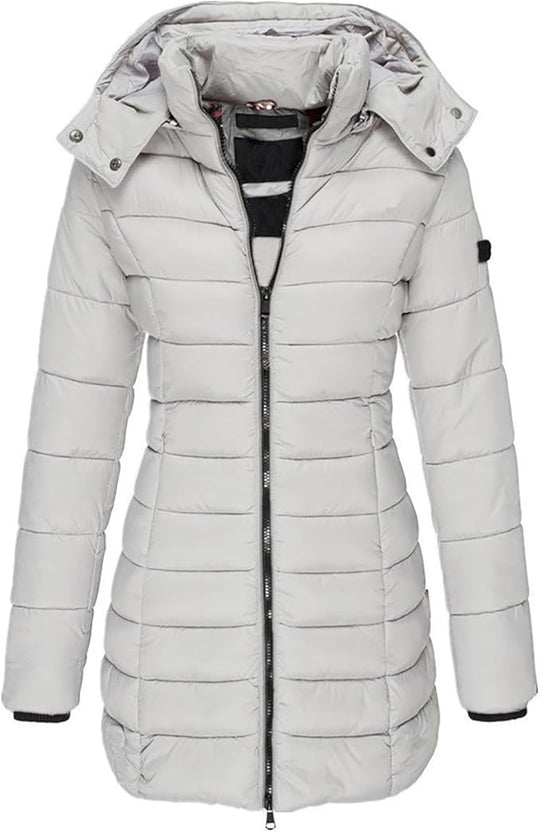 Damen Wintermantel mit Tailliertem Design 7