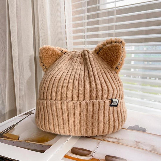 Damen Wintermütze mit Katzenohren 3
