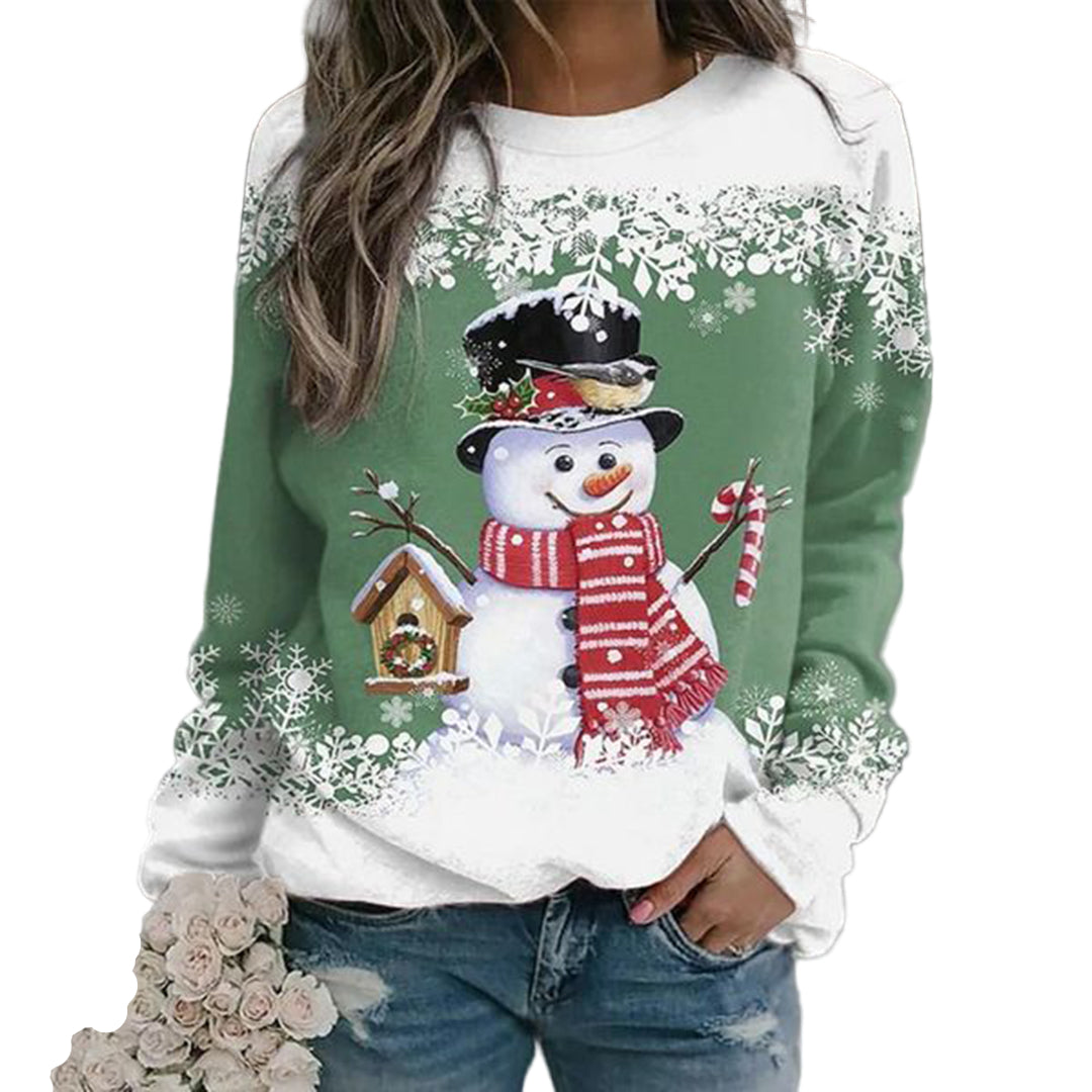 Damen Winterpullover mit Rundhalsausschnitt 0