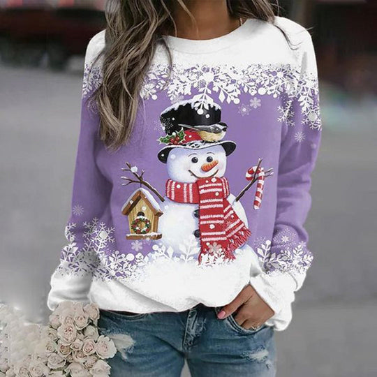 Damen Winterpullover mit Rundhalsausschnitt 4