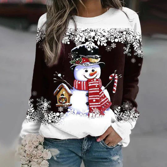 Damen Winterpullover mit Rundhalsausschnitt 7
