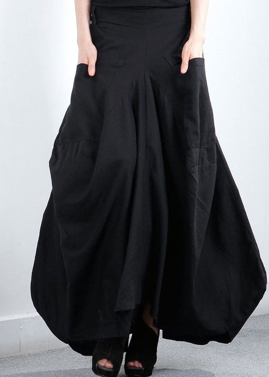 Damen Winterrock Asymmetrisches Patchwork-Design 1