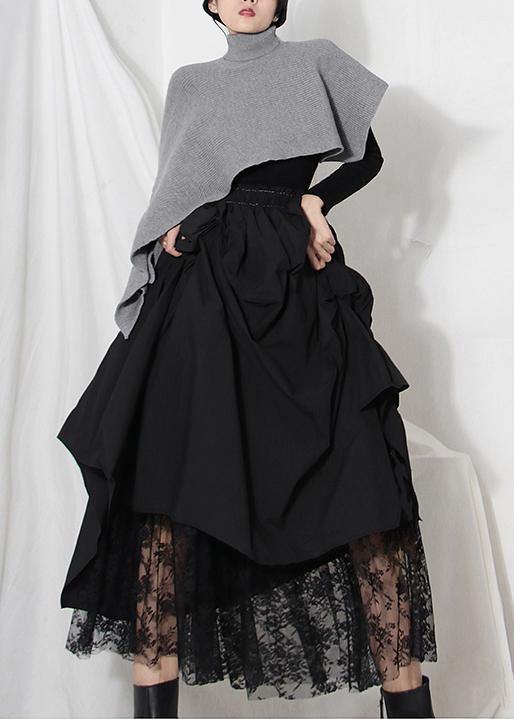 Damen asymmetrischer Patchwork-Sommerrock 0