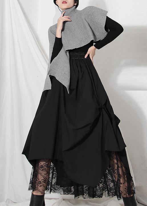Damen asymmetrischer Patchwork-Sommerrock 3