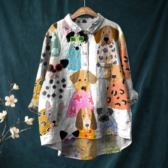 Damenbluse mit verspieltem Print, weich und leicht 2